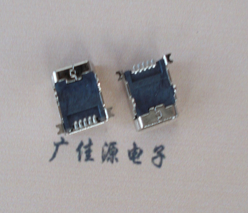 惠州 MINI USB 5PF 90°SMT前插后贴电源接口