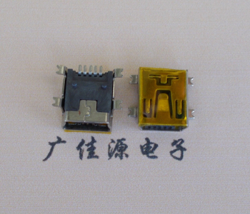 惠州MINI USB 5P 接口 母座 全贴带麦拉 高9.6带0.9柱子