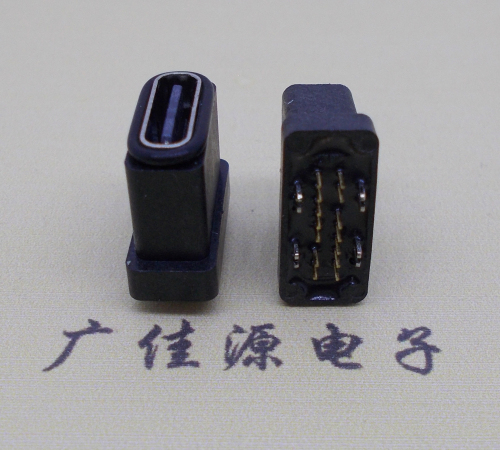 惠州type-c14p防水母座,立插接口
