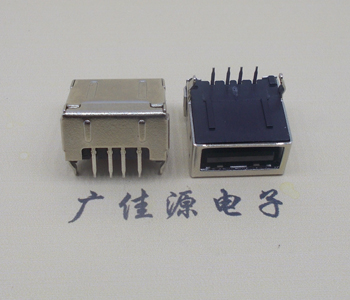 惠州usb 2.0插座 A型单层90度 包胶母座