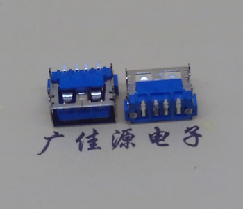 惠州usb2.0接口 AF短体10.0母座 卧式直边 连接器插座