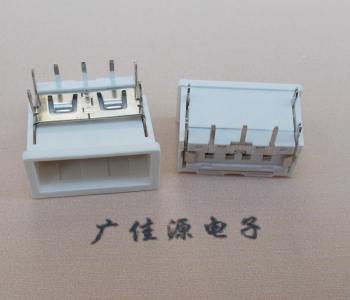 惠州USB接口2.0连接器.3p端子加护套防尘母座