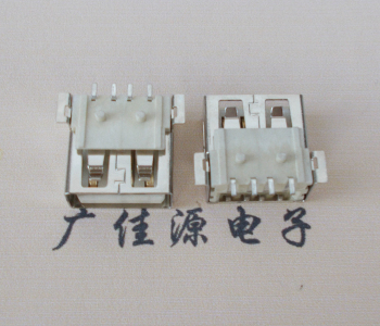 惠州USB AF方形脚 贴片母座 1.0/1.2柱子直边接口