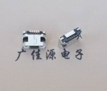 惠州迈克小型 USB连接器 平口5p插座 有柱带焊盘