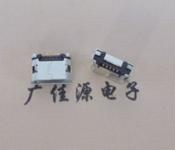 惠州MICRO USB接口 90度卧式母座 插板有柱直边