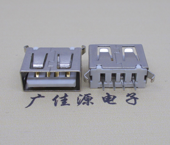 惠州USB 立式 180度 短体10.5弯脚 连接器 插座