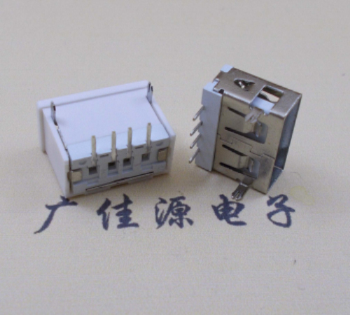 惠州短体USB母座AF11.5长6.0H单直边加护套