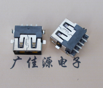 惠州 USB母座 贴片沉板3.5/4.9 直口/卷口铜壳/铁壳