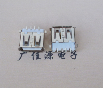 惠州USB母座 AF沉板1.9引脚4P贴片白胶芯卷边