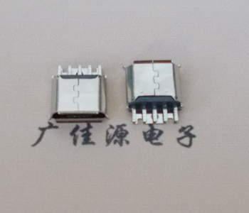惠州Micro USB母座 防水接口焊线夹板式悬空翻边