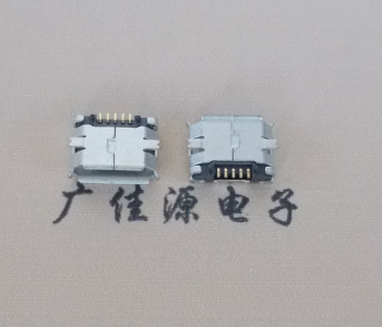 惠州MICRO USB 5Pin母座 贴板封装接口 卷边镀雾锡