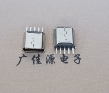 惠州Micro USB接口 母座B型5p引脚焊线无后背