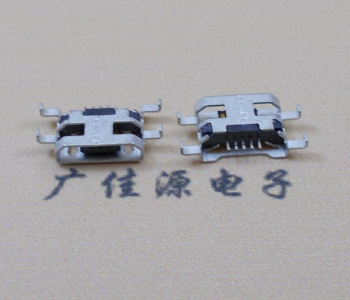 惠州MICRO USB 5PIN接口 沉板1.6MM 四脚插板无导位