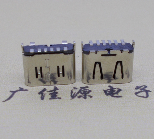 惠州Type-C6P母座立贴H=6.5连接器