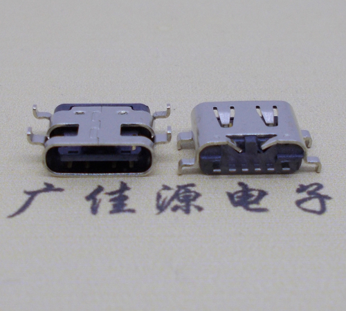 惠州USBType-C6P母座卧式接口沉板0.8mm
