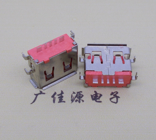 惠州usb沉板1.8母座 粉红色胶芯大电流5p端子接口