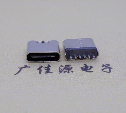惠州立式插板Type-C6p母座接口H=6.9mm