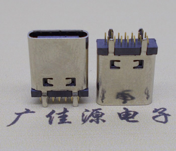 惠州立式直插usb type-c14p母座长L=10.0mm