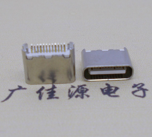 惠州type-c24p母座短体6.5mm夹板连接器