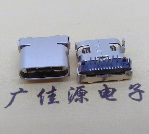 惠州板上型type-c24p接口type-c母座前插后贴