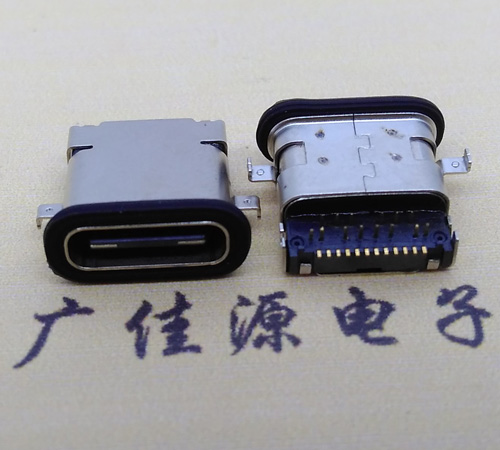 惠州 卧式type-c16p母座前插后贴 type-c接口 type-c连接器