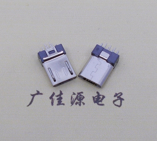 惠州短体迈克micro公头连接器夹板0.8有卡勾带地脚