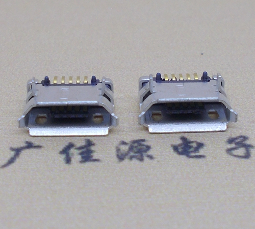 惠州高品质Micro USB 5P B型口母座,5.9间距前插/后贴端SMT