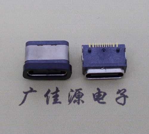 惠州type-c16p接口 板端卧式母座 IPX6防水等级 A5大电流