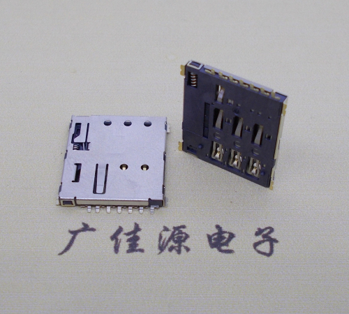 惠州NANO SIM 自弹式卡座 1.37H 带CD测试7Pin 手机卡座连接器