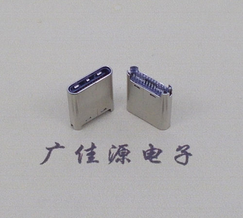 惠州TYPE-C公头24P夹0.7mm厚度PCB板 外壳铆压和拉伸两种款式 可高数据传输和快速充电音频等功能